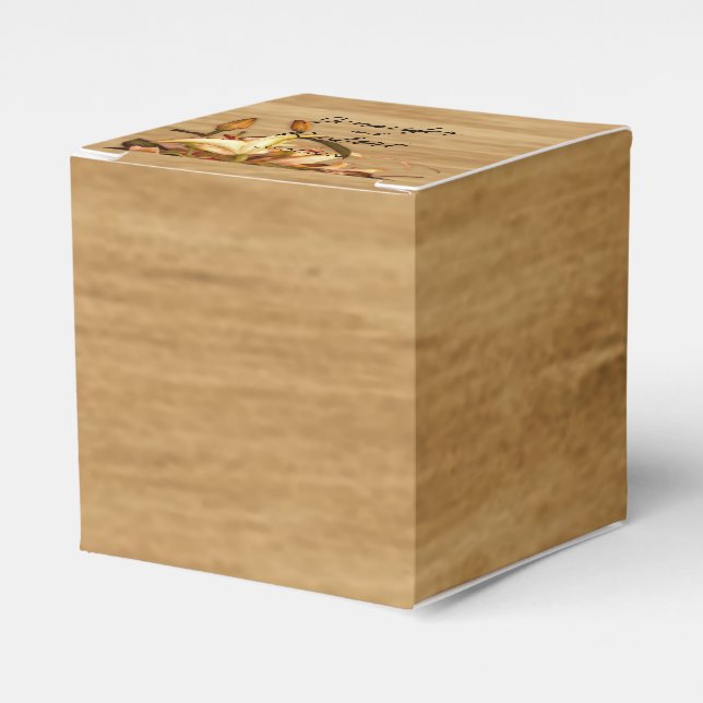 Rustic Country Lily Watercolor Wedding Favour Box (Front Side)