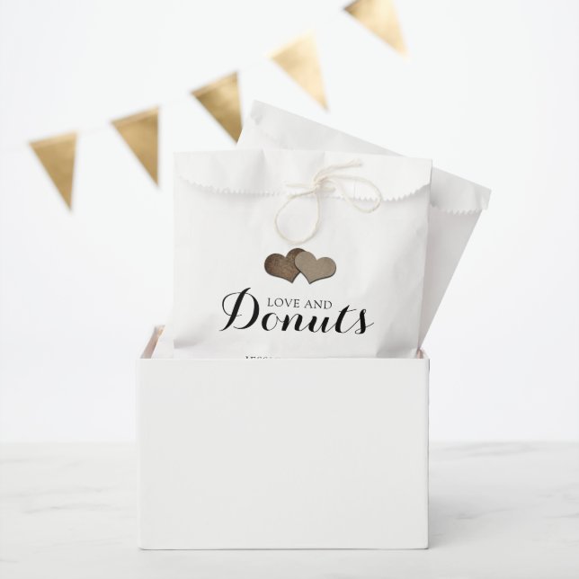 Rustic Country Love and Doughnuts Wedding Favour B Favour Bag (Party)