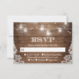 Rustic Country Mason Jar String Lights RSVP