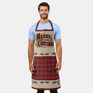 Rustic Country "Merry Christmas" Apron