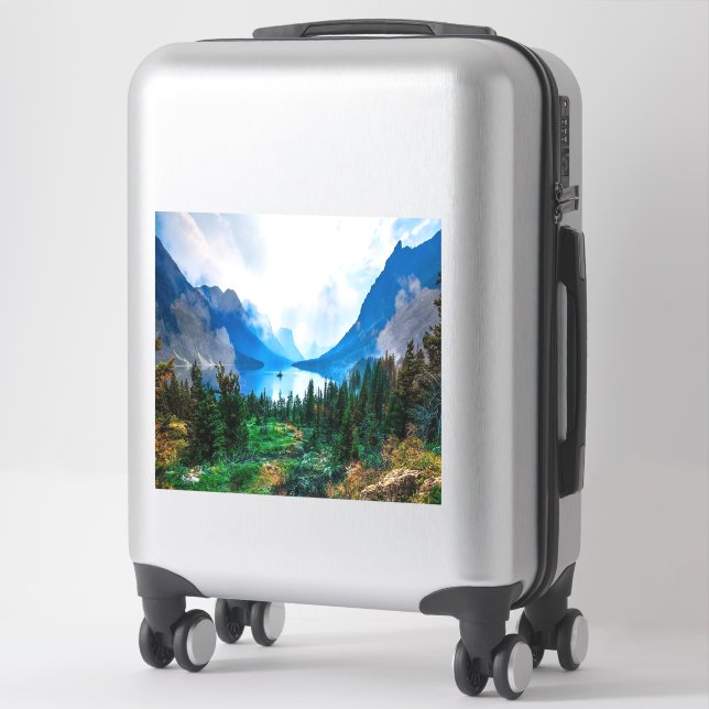 Rustic Country Mountains Nature Scene Photography (Suitcase)