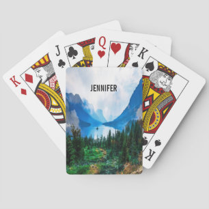 Rustic Country Mountains Nature Scene Photography Playing Cards