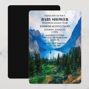 Rustic Country Mountains Scenic Nature Baby Shower Invitation