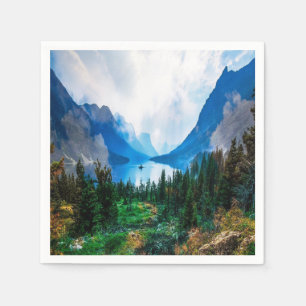 Rustic Country Mountains Scenic Nature Napkin