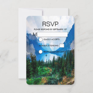 Rustic Country Mountains Scenic Nature RSVP Card