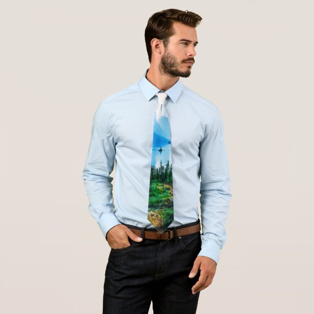 Rustic Country Mountains Scenic Nature Tie (In Situ)