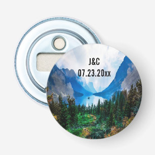 Rustic Country Mountains Scenic Nature Wedding Bottle Opener