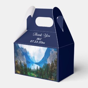 Rustic Country Mountains Scenic Nature Wedding Favour Box