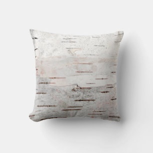 Rustic Country Nature Birch Bark Photo Cushion