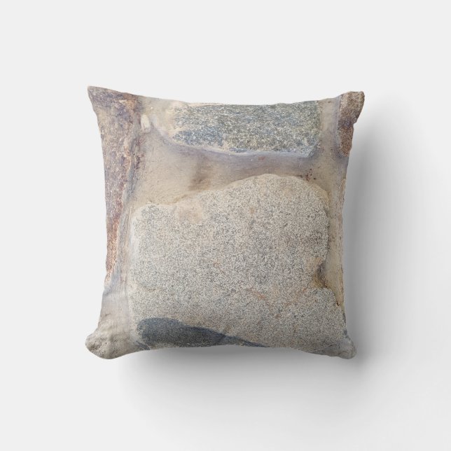 Rustic Country Nature Large Stone Photo Cushion (Front)