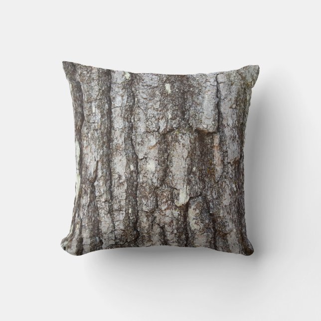 Rustic Country Nature Oak Tree Bark Photo Cushion (Front)