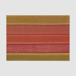 Rustic Country Orange Yellow Wood Grain Texture Tissue Paper