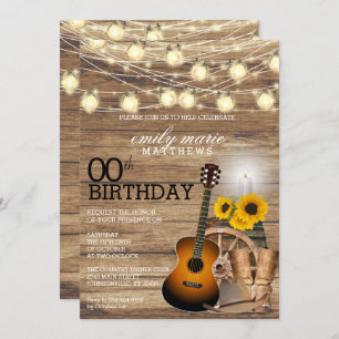 Rustic Country Party - 00th Birthday Invitation