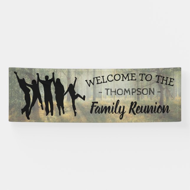 Rustic Country Personalised Family Reunion Banner (Horizontal)