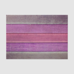 Rustic Country Purple Brown Wood Grain Texture Tissue Paper
