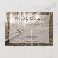 Rustic Country Railroad Tracks Wedding RSVP Cards