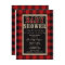 Rustic Country Red Black Buffalo Plaid Baby Shower