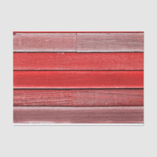 Rustic Country Red Wood Grain Texture Tissue Paper