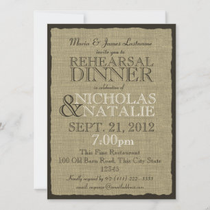 Rustic Country Rehearsal Dinner Invitation