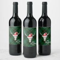 Rustic Country Reindeer Skull & Santa Ha Christmas