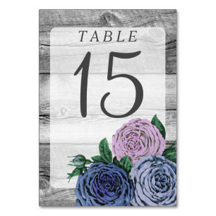 Rustic Country Roses Barn Wood Wedding Table Number