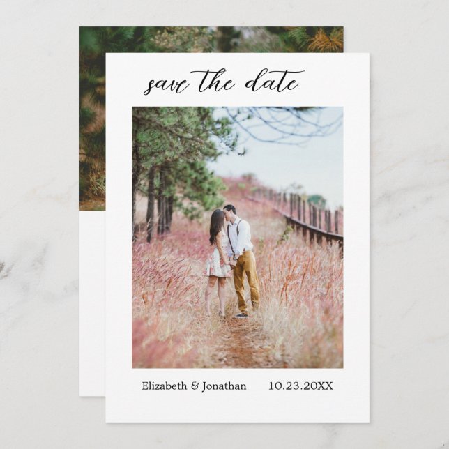 Rustic Country Save The Date Card (Front/Back)