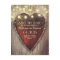 Rustic country save the date & carved heart lights