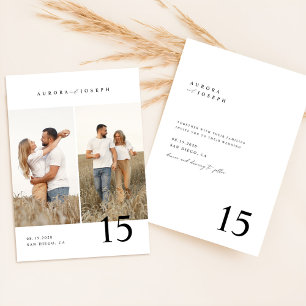 Rustic Country Script Boho Photo Wedding Invitation