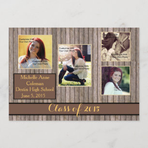 Rustic Country Spice Graduation Announcement