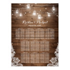 Rustic Country String Lights Wedding Seating Chart
