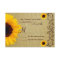 Rustic Country Sunflower Burlap Wedding RSVP Cards