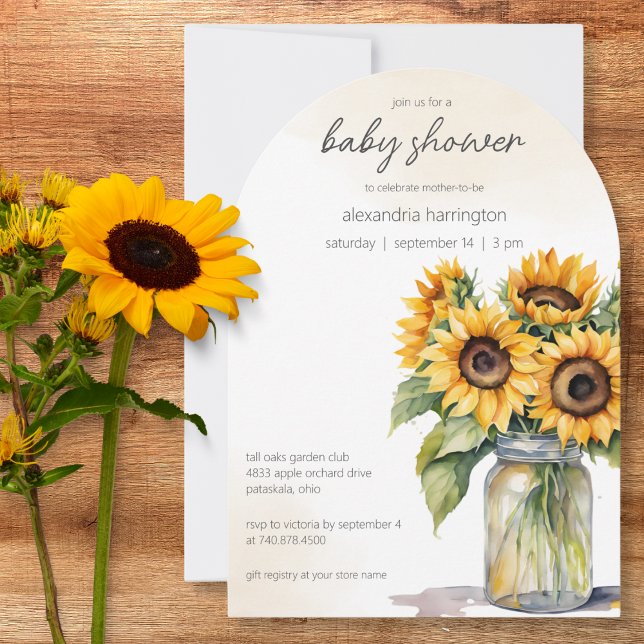 Rustic Country Sunflowers Baby Shower  Invitation (Creator Uploaded)