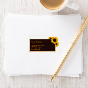 Rustic Country Sunflowers - Floral Wedding Label