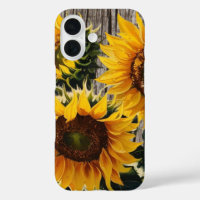 Rustic Country Sunflowers On Barnboard Print