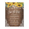 Rustic Country Sunflowers Save the Date Magnet