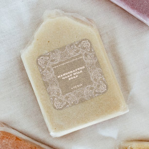 Rustic Country Vintage Frame On Burplap Texture Square Sticker