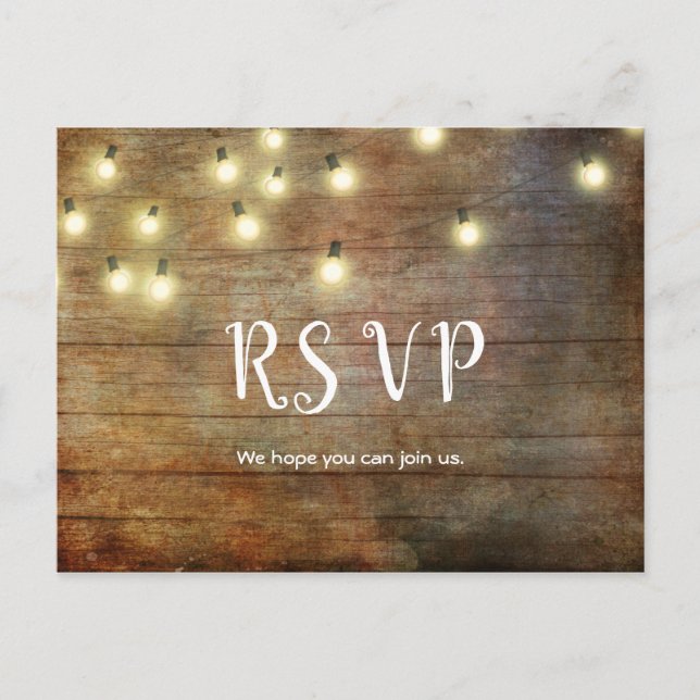 Rustic Country | Vintage Wood | Brown Postcard (Front)