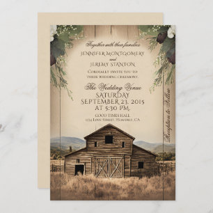 Rustic Country Wedding Invitation