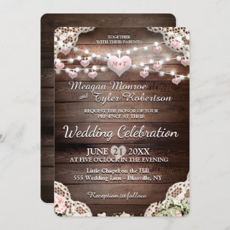 Rustic Country Wedding Invitation
