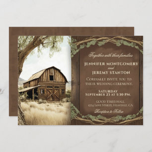 Rustic Country Wedding Invitation