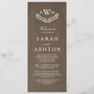 Rustic Country Wedding Program