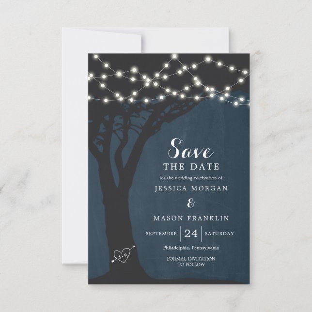 Rustic Country Wedding Save The Date Card (Front)
