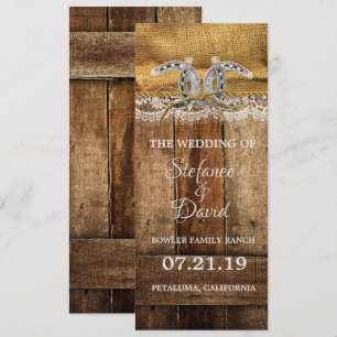 Rustic Country Western Wedding Announcement