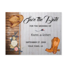 Rustic Country Western Wedding Save the Date