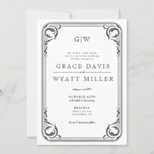 Rustic Country Western Wedding with Details Invitation
