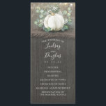 Rustic Country White Pumpkin Wedding Programs<br><div class="desc">White pumpkin rustic country wooden wedding programs</div>