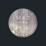 Rustic Country White Wood Wedding Save the Date Magnet<br><div class="desc">Send a cute save the date magnet or give as part of a gift from your wedding in a rustic white wood style.</div>