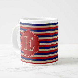 Rustic Country Winter Monogrammed Large Coffee Mug