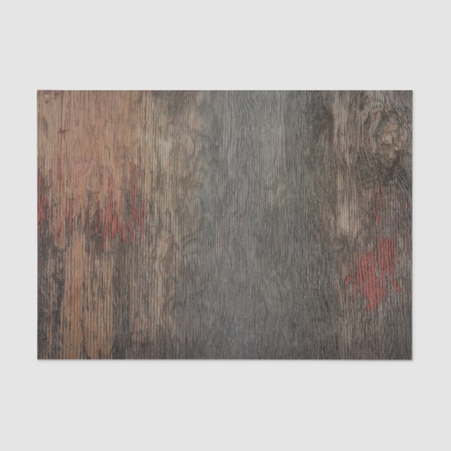 Rustic Country Wood Grain Tissue Paper (Front)
