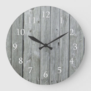 Rustic Country  Wood Large Clock